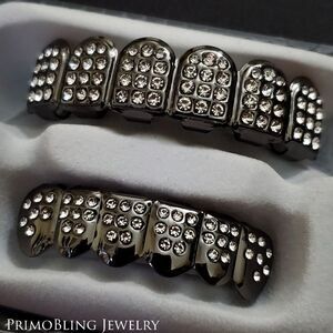 Iced out Black Hip Hop Grillz